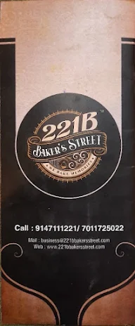 221 B Baker's Street menu 2