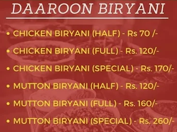 Daaroon Spices And Food Products menu 