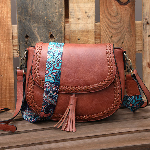 Title 1, Handmade weave vintage saddle bag, European and...