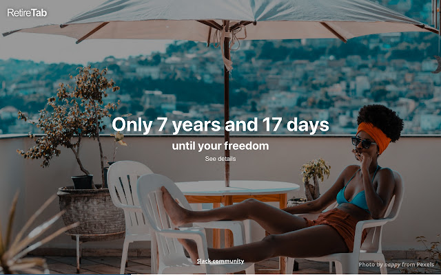 RetireTab - Retirement Countdown New Tab Page chrome extension