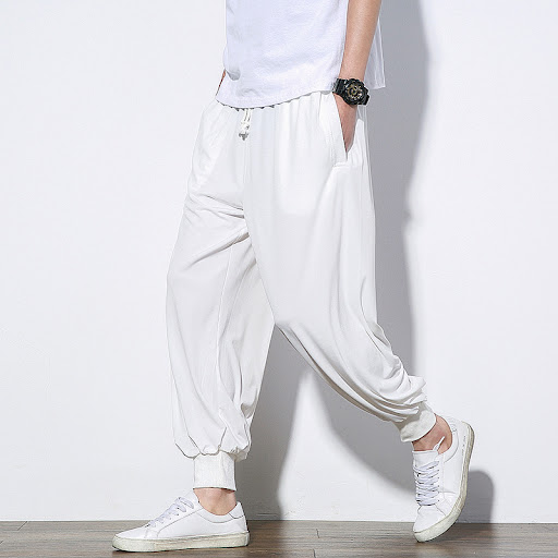 Title 2, Summer Thin Ice Silk Pants Mens Bloomers Light...