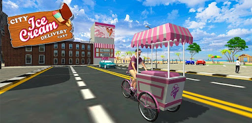 City Ice Cream Delivery Cart