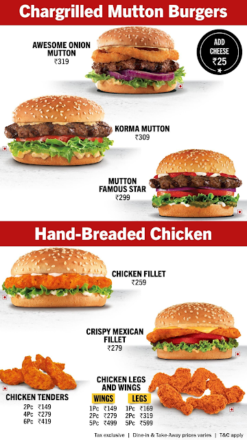 Carls Jr. menu 