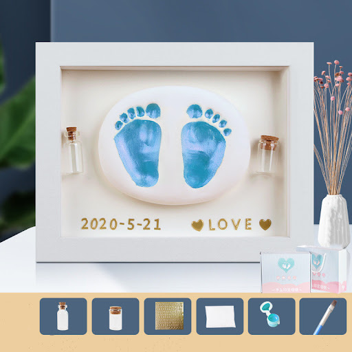 Title 9, Newborn Mud Hand And Foot Print Full Moon Comme...