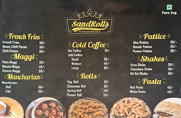 Sand Rolls menu 