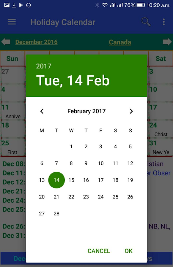 Holiday Calendar Free Android Apps on Google Play