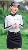 Áo Dài Tay Golf Nữ Chính Hãng Pgm - Yf232 - Thiết Kế Mới Gồm 2 Màu: Đen Và Trắng