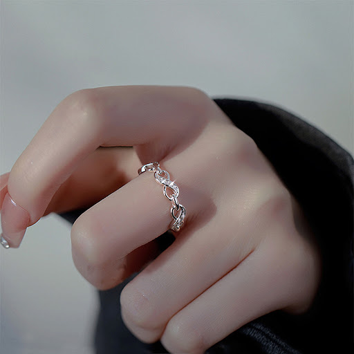 Title 1, Personality 8 Words Open Index Finger Ring Rhin...