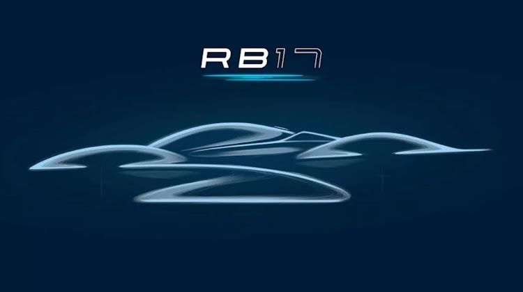 The teaser sketch of the two-seat RB17 that Red Bull Racing put out in 2022.