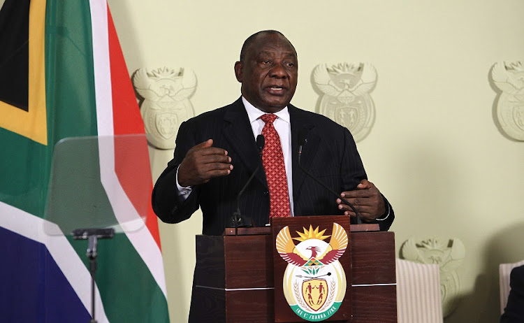 President Cyril Ramaphosa addresses the media on the economic stimulus package on September 21 2018. Picture: THAPELO MOREBUDI