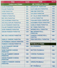 Sai Sagar Paratha menu 1