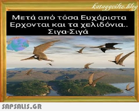 Μετά από τόσα Ευχάριστα Ερχονται και τα χελιδόνια. . Σιγα-Σιγά