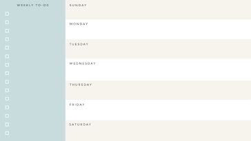 Blue Weekly Planner - Weekly Planner template