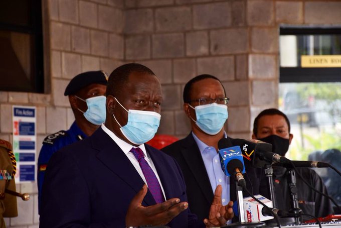 Interior CS Fred Matiang'i speaks during a meeting with the clergy on June 5, 2020.