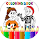 Kids coloring book Halloween 2019 icon