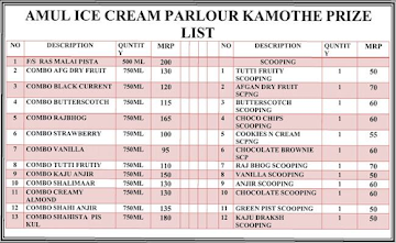 Amul Cafe menu 