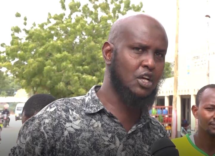 Abdi Mohamed, a resident of Garissa, speaks on Tuesday.