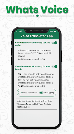 WhatsVoice  Voice Typing  Voice Translator App