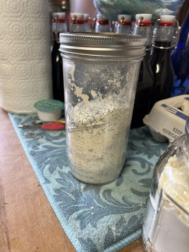 1.5 pint jar with doubled recipe Ranch Seasoning mix.