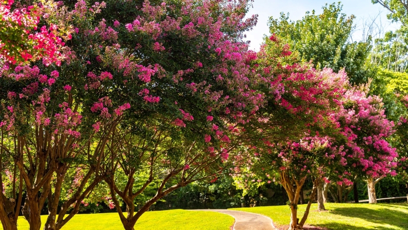 Brookhaven, GA park with flowering trees