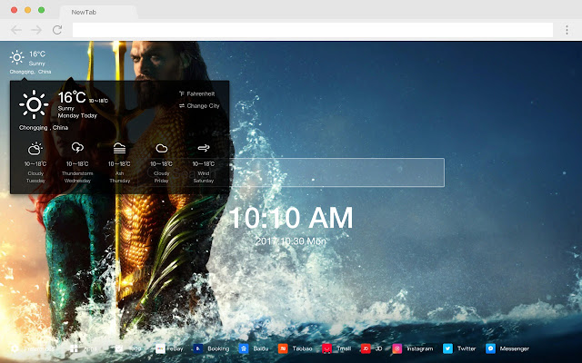 Aquaman New Tab HD Hot Movies Theme