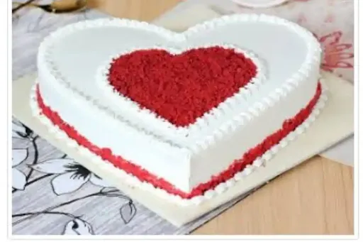 Red Velvet Heart Shape Cake Sister Day