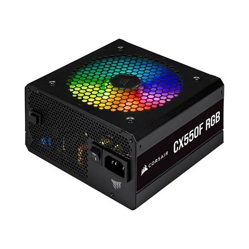 Nguồn máy tính 550W Corsair CX550F RGB Đen 80 Plus Bronze