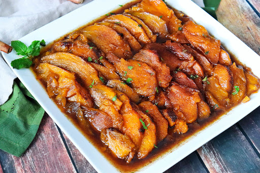 A platter of from scratch Candied Yams.