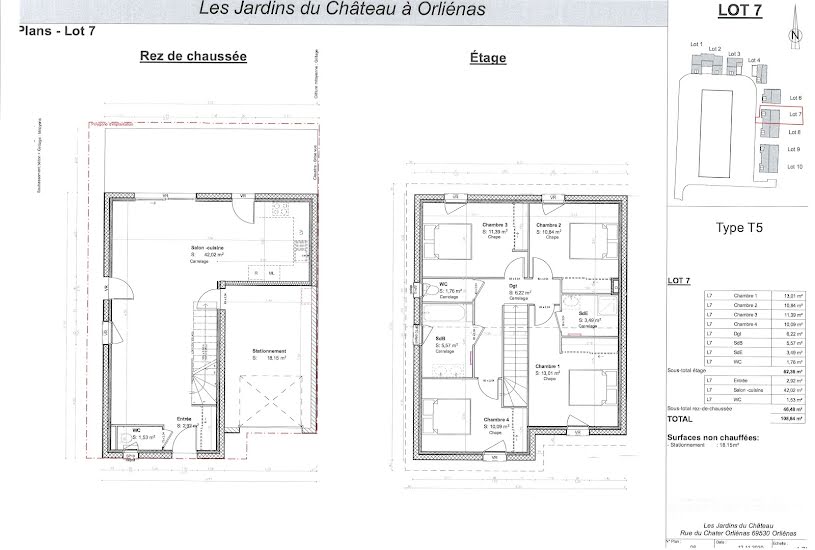  Vente Terrain + Maison - Terrain : 634m² - Maison : 109m² à Orliénas (69530) 