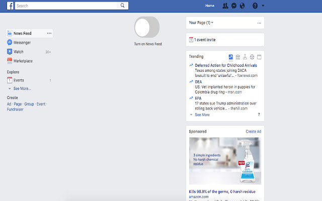 Facebook News Feed and Chat Remover