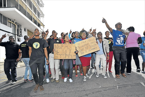 File photo of students protesting