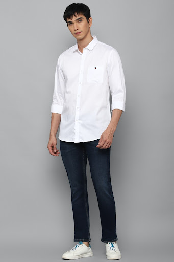 Louis Philippe White T-Shirt - (LYKPCSLBI46009) in Ahmedabad at