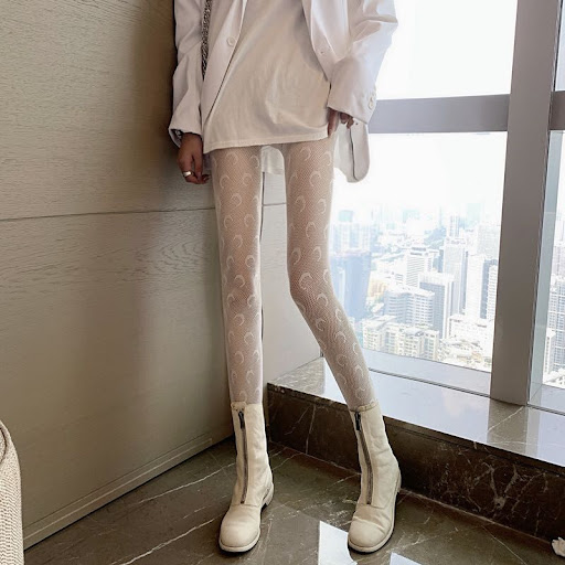 Title 1, Moon Plus Velvet Leggings with "Fake Through" E...