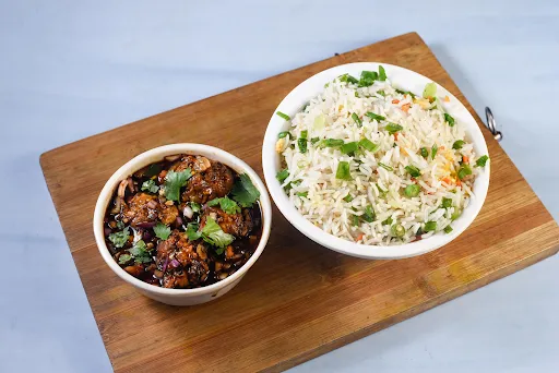 Veg Manchurian[4pc] With Veg Fried Rice