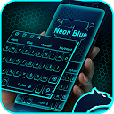 Neon Blue Cheetah Keyboard Theme 10001005 APK Descargar