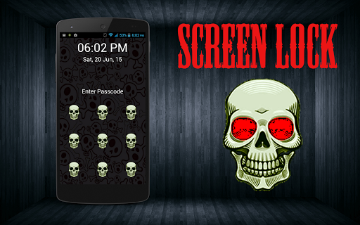 Skull Pattern Screen Lock Real