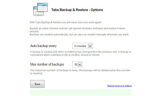 Tabs Backup & Restore