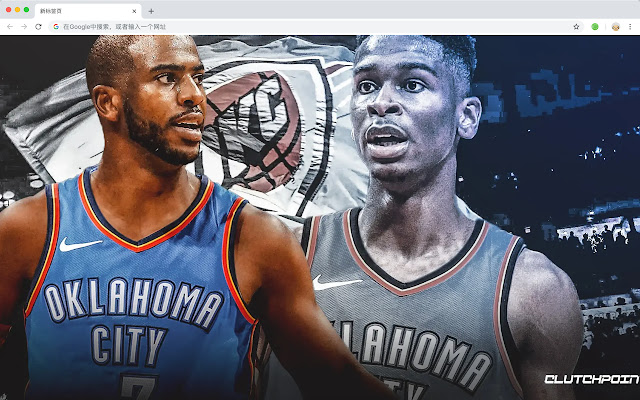 Oklahoma City Thunder New Tab Theme HD