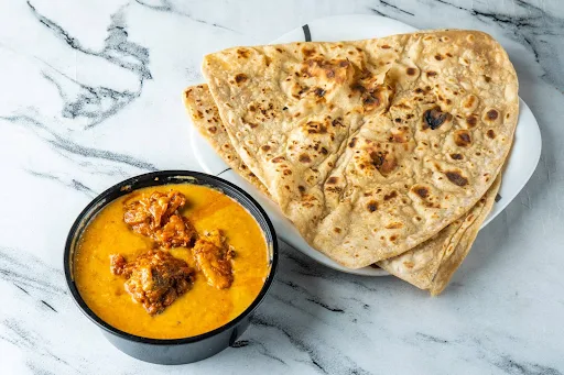 Chicken Masala With Plain Paratha