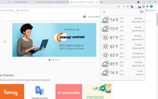 Weather Chrome Extension