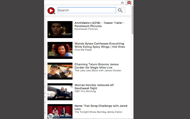 Instant YouTube Video Search chrome extension