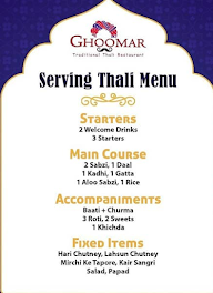 Ghoomar Traditional Thali Restaurant menu 2