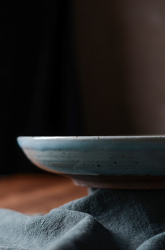 Title 4, Blue Creative Round Ceramic Tableware Western F...