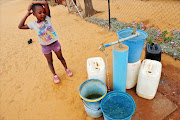 Keamogetswe Kutumela, 6yrs old.  get water for their home at Magatle VIillage near Zebediela in Limpopo. Pic Veli Nhlapo/Sowetan