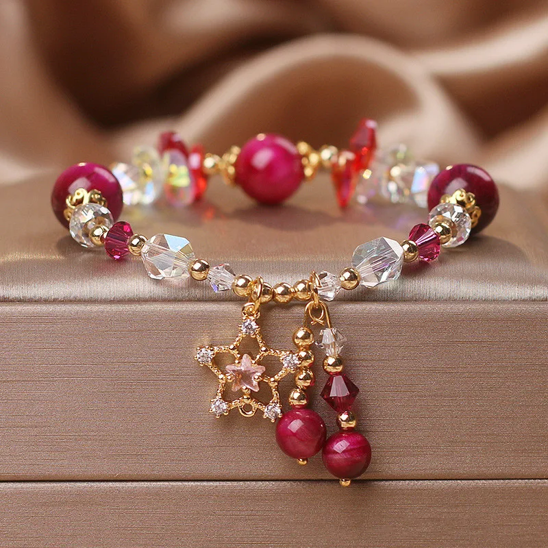 INS Special-interest Design Tijgeroog Kristal Armband, een stijlvol accessoire dat je stijl accentueert en bescherming biedt.