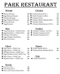 Park Restaurant menu 1