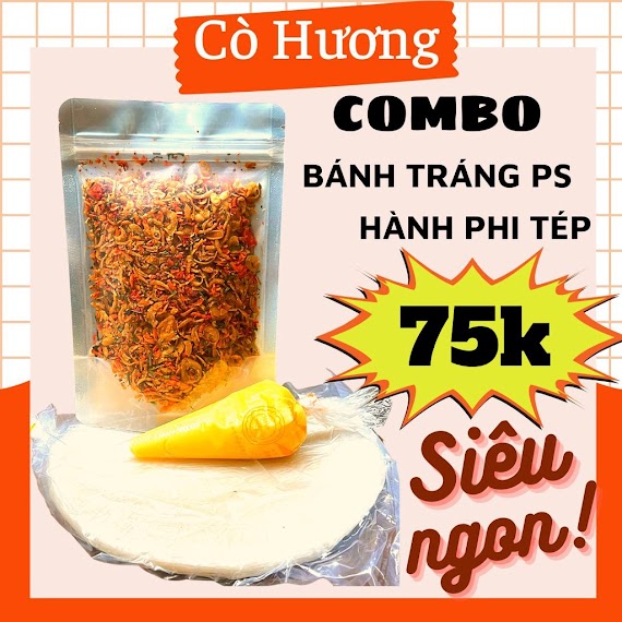 Combo Bánh Tráng Phơi Sương - Muối Tôm Hành Phi - Túi Bơ Béo Siêu Ngon - Ăn Là Mê