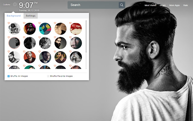 Beard Wallpapers Theme New Tab