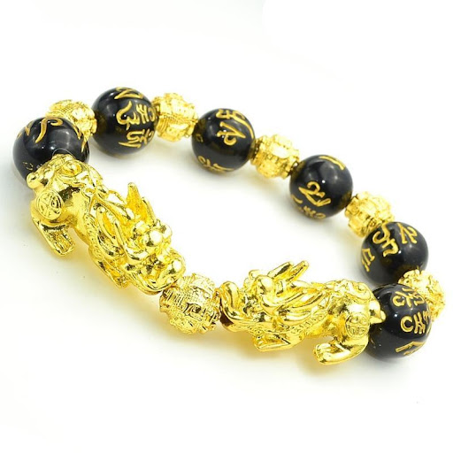 Title 11, Obsidian Wealth Seeking Buddha Bead Brave Brace...