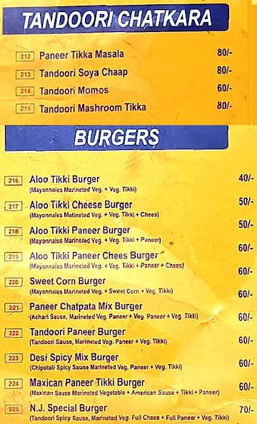 Fast Food Junction menu 